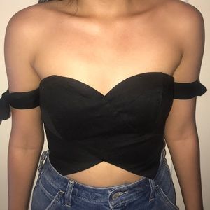 Off the shoulder crop top